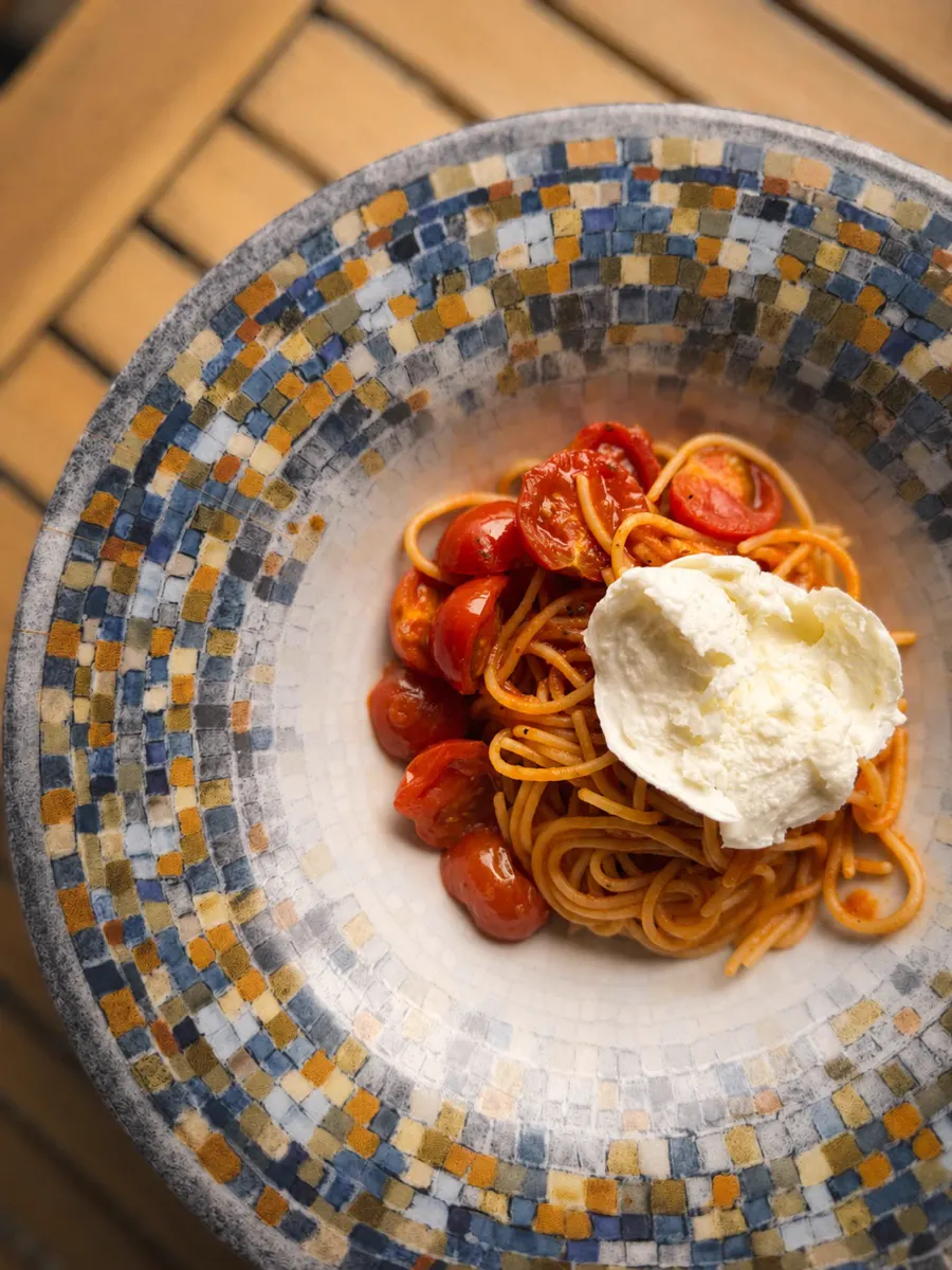 Spaghetti mit Burrata